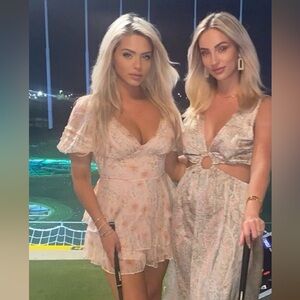 Light pink MIKA&MONACO floral romper